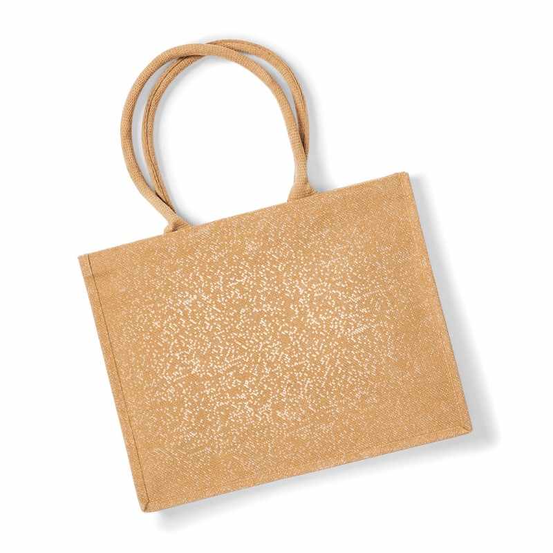 Borsa shopper in juta scintillante f.to 42x33x19 cm. - cod. RWWM437