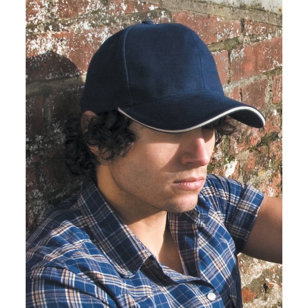 Cappellino in cotone pesante stile professionale con visiera a sandwich - cod. RWRC25P