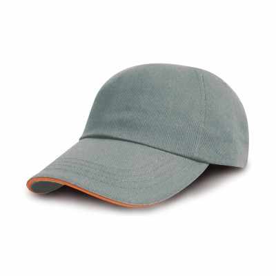 Cappellino da ricamo/stampatore in cotone spazzolato con visiera a sandwich