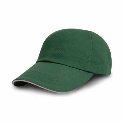 Cappellino da ricamo/stampatore in cotone spazzolato con visiera a sandwich