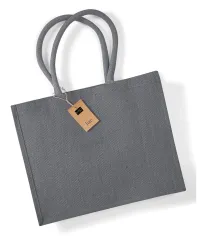 Shopper in juta personalizzabile con scritte f.to 42x33x19 cm.