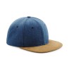 Snapback con visiera in pelle scamosciata
