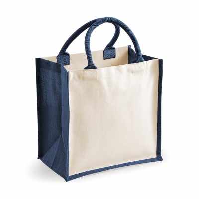 Borsa tote midi in juta per stampanti