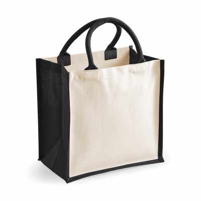 Borsa tote midi in juta per stampanti