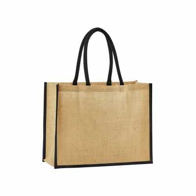 Shopper classica in juta inamidata naturale