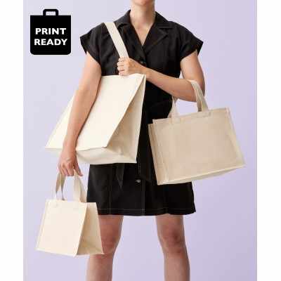 Shopper stand-up in tela riciclata di alta qualità