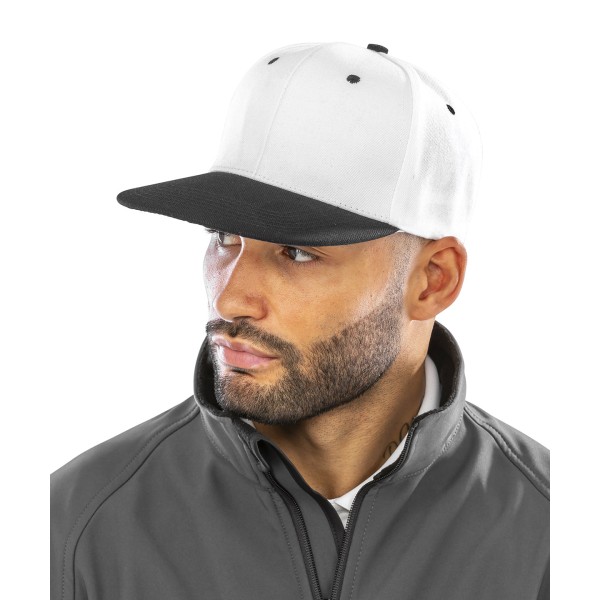Cappellino snapback bicolore originale Bronx con visiera piatta - cod. RWRC82X