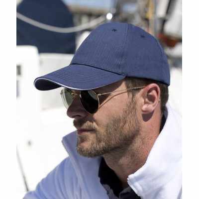 Cappellino con visiera sandwich a basso profilo in cotone spazzolato Memphis
