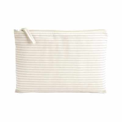 Borsa porta accessori organica a righe