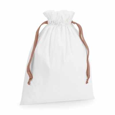 Sacchetto regalo in cotone con coulisse in nastro