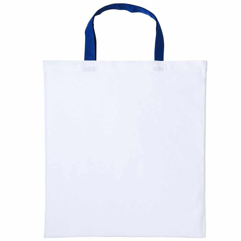 Borsa shopper Varsity in cotone con manico corto - cod. RWRL130