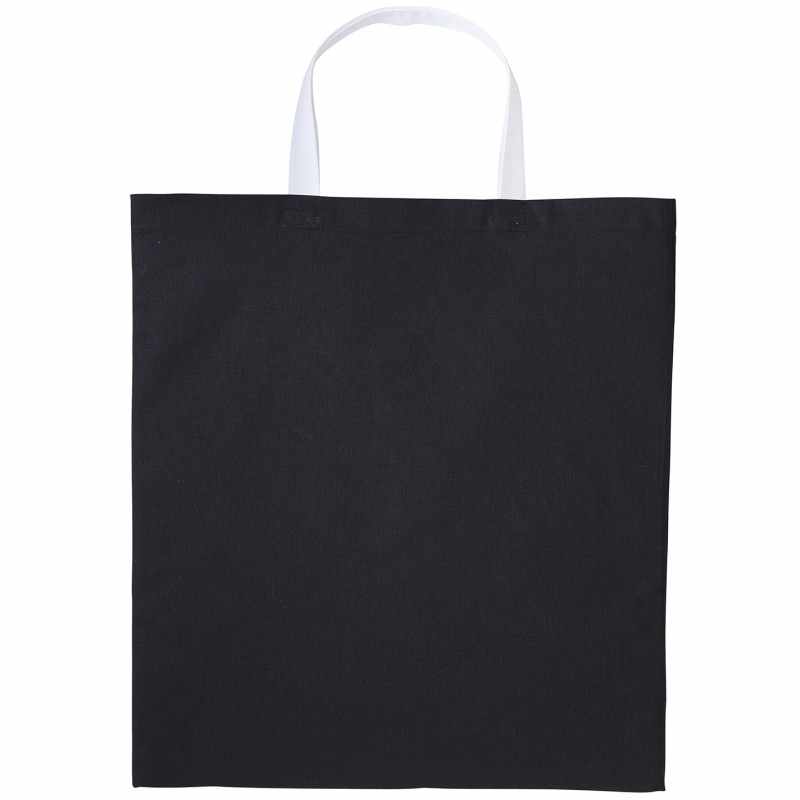 Borsa shopper Varsity in cotone con manico corto - cod. RWRL130