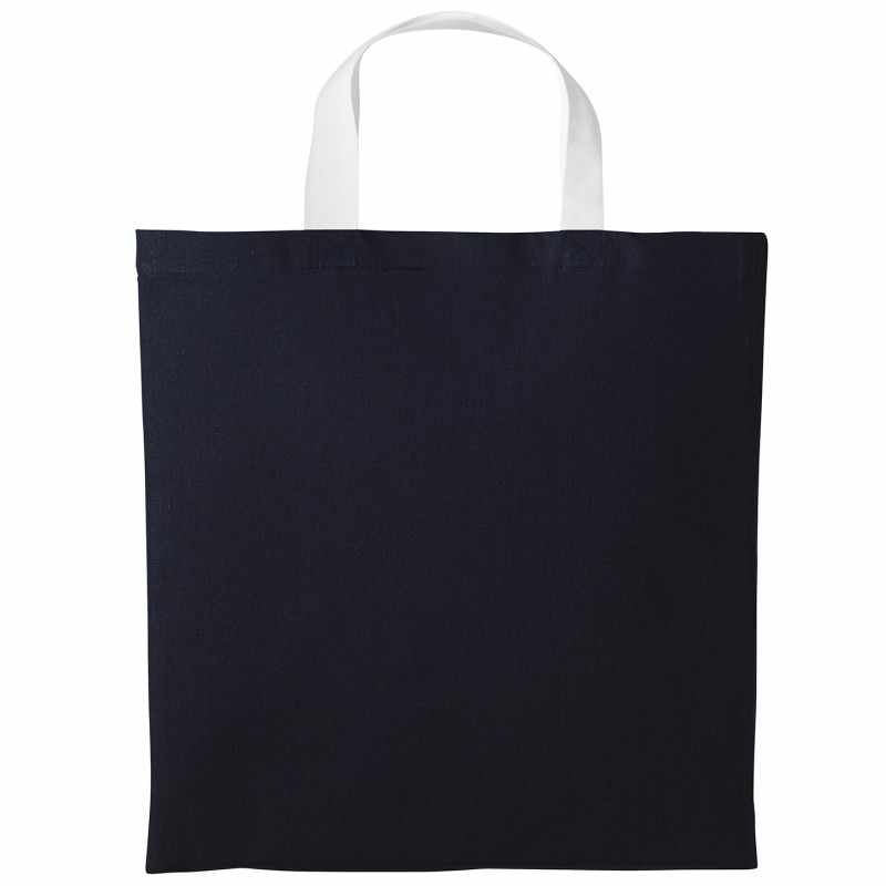 Borsa shopper Varsity in cotone con manico corto - cod. RWRL130
