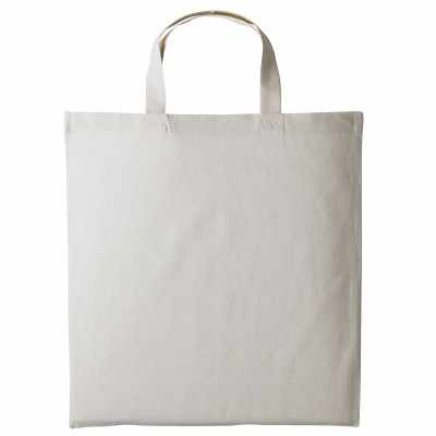 Shopper in cotone con manico corto Shopper in cotone con manico corto