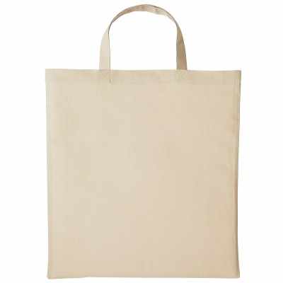 Shopper in cotone con manico corto Shopper in cotone con manico corto