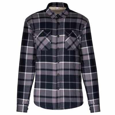 Giacca a quadri con fodera in sherpa - cod. RWKB579