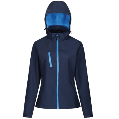 Giacca softshell con cappuccio a 3 strati da donna Venturer - cod. RWRG153