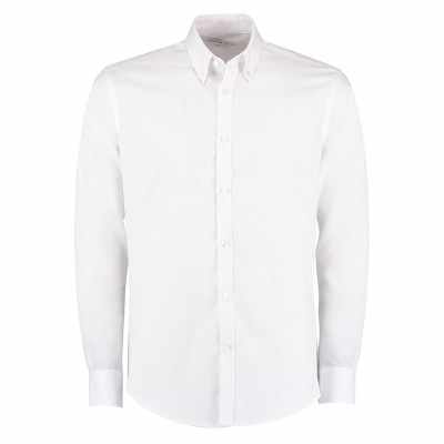 Camicia slim fit in twill Oxford non stiro a maniche lunghe (vestibilità attillata) - cod. RWKK139