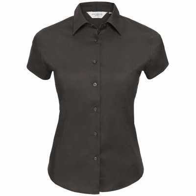 Camicia elasticizzata aderente a maniche corte da donna, facile da lavare - cod. RWJ947F