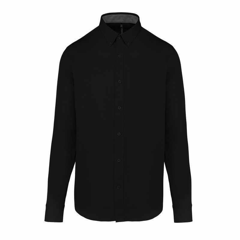 Camicia in cotone con scritte da uomo a maniche lunghe - cod. RWKB586
