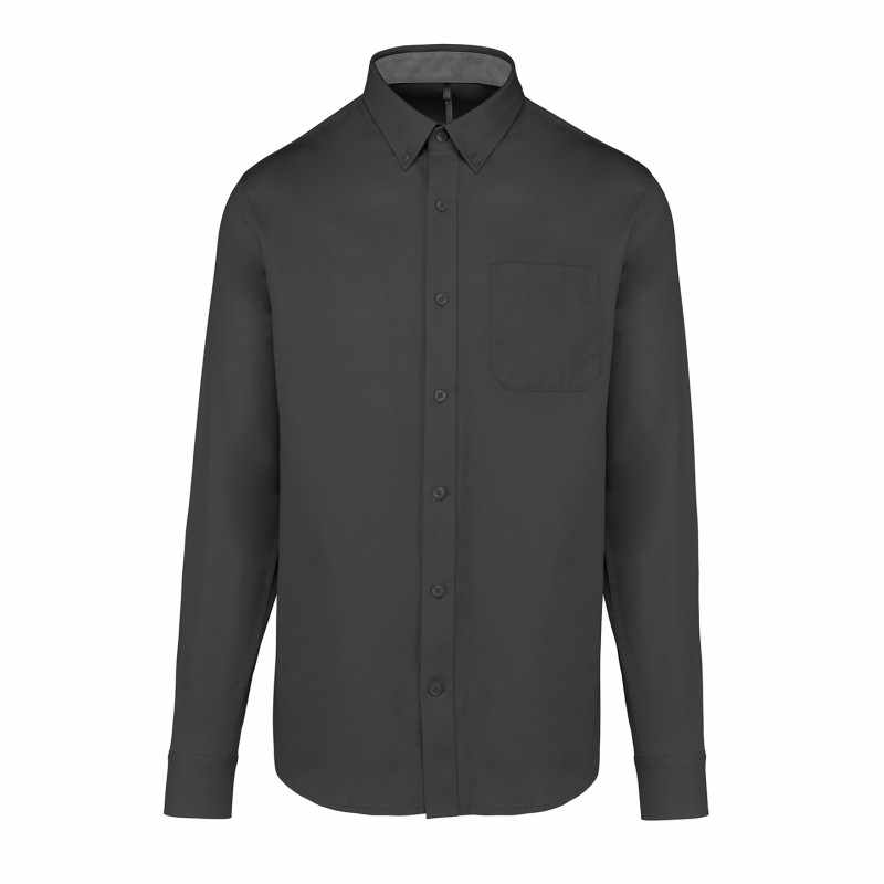 Camicia in cotone con scritte da uomo a maniche lunghe - cod. RWKB586