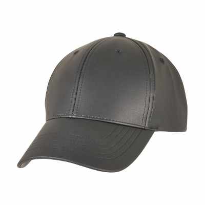 Cappellino da papà in pelle sintetica a forma di alfa (6245AL) - cod. RWYP218