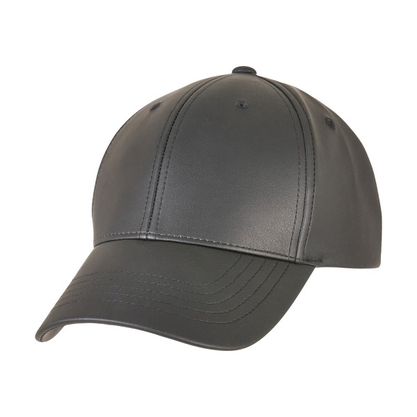 Cappellino da papà in pelle sintetica a forma di alfa (6245AL) - cod. RWYP218