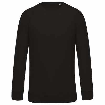 Felpa da uomo in cotone biologico con scollo a giro e maniche raglan - cod. RWKB480