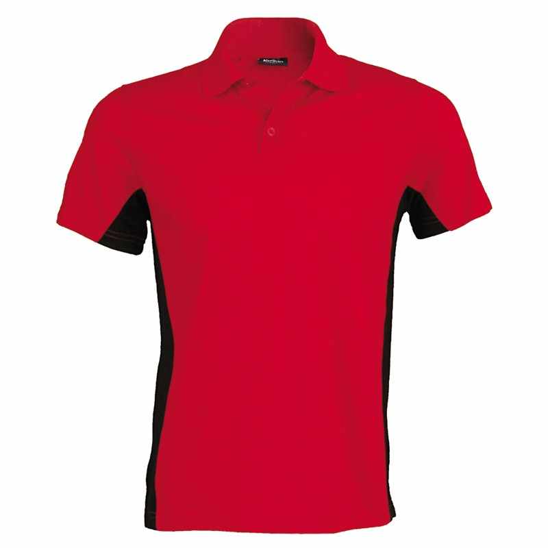 Polo bicolore a maniche corte personalizzabile con scritte - cod. RWKB232