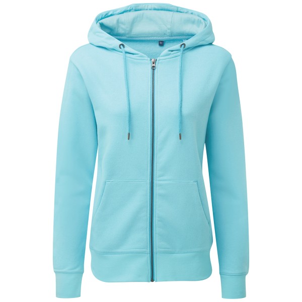 Felpa con cappuccio organica con cerniera da donna - cod. RWAQ081