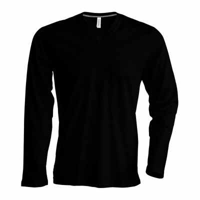 T-shirt da uomo a maniche lunghe con scollo a V - cod. RWKB358