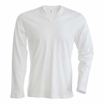 T-shirt da uomo a maniche lunghe con scollo a V - cod. RWKB358