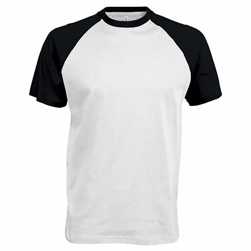Maglietta bicolore a maniche corte da baseball - cod. RWKB330