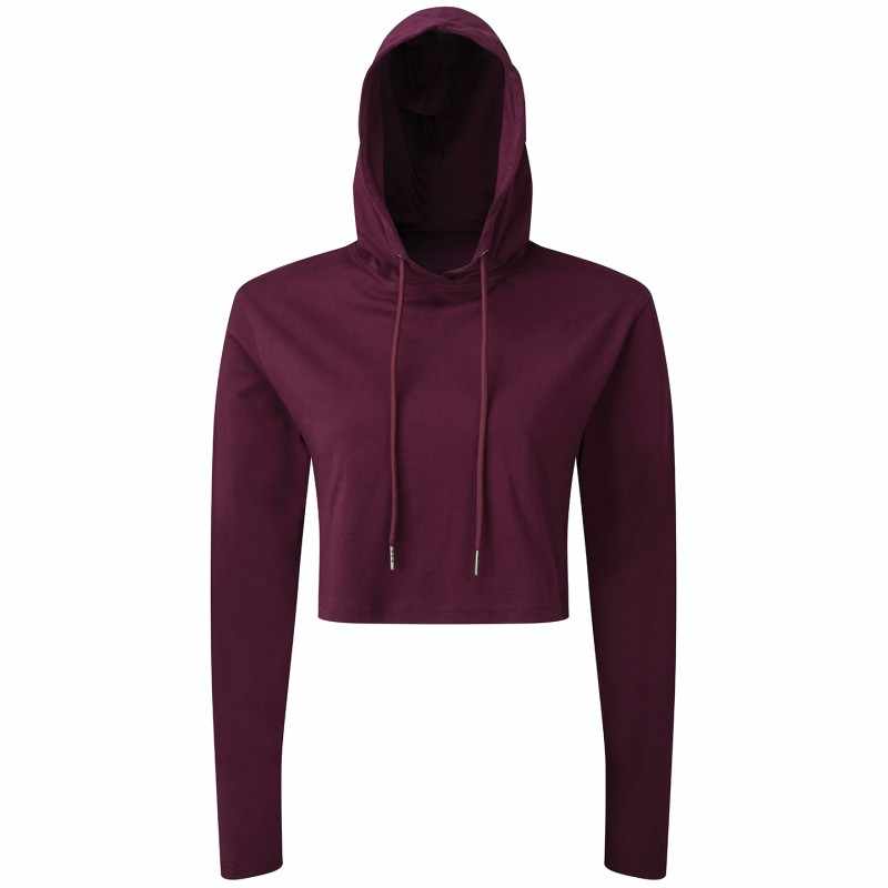 T-shirt corta con cappuccio e maniche lunghe da donna - cod. RWTR088