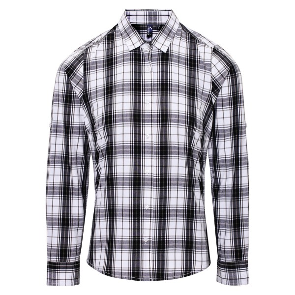 Camicia a maniche lunghe in cotone a quadri Ginmill da donna - cod. RWPR354