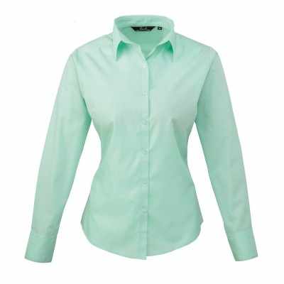 Camicetta da donna a maniche lunghe in popeline - cod. RWPR300 Camicetta da donna a maniche lunghe in popeline - cod. RWPR300