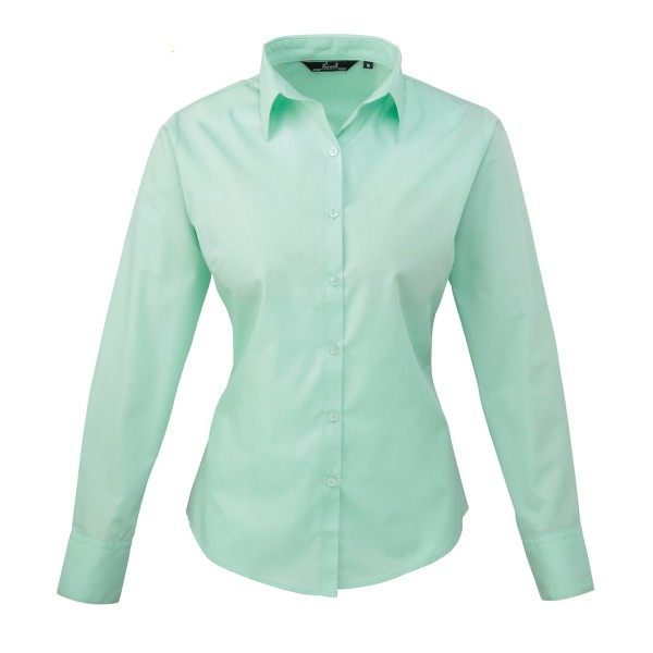 Camicetta da donna a maniche lunghe in popeline - cod. RWPR300