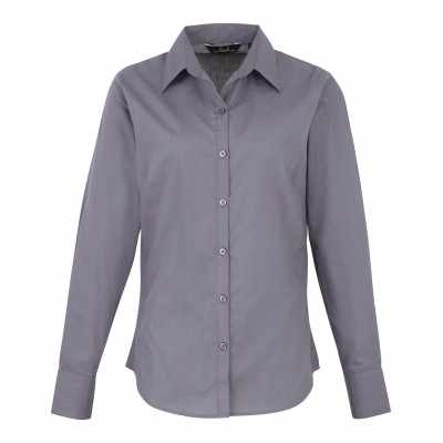 Camicetta da donna a maniche lunghe in popeline - cod. RWPR300 Camicetta da donna a maniche lunghe in popeline - cod. RWPR300