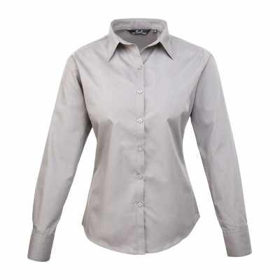 Camicetta da donna a maniche lunghe in popeline - cod. RWPR300 Camicetta da donna a maniche lunghe in popeline - cod. RWPR300