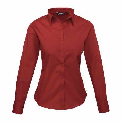 Camicetta da donna a maniche lunghe in popeline - cod. RWPR300 Camicetta da donna a maniche lunghe in popeline - cod. RWPR300