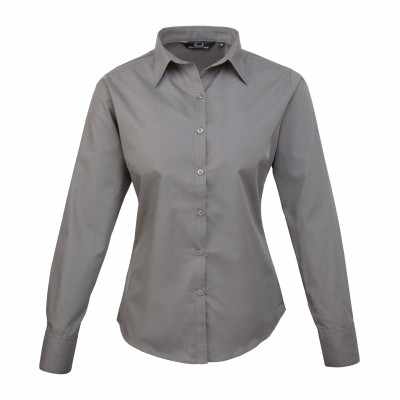 Camicetta da donna a maniche lunghe in popeline - cod. RWPR300 Camicetta da donna a maniche lunghe in popeline - cod. RWPR300