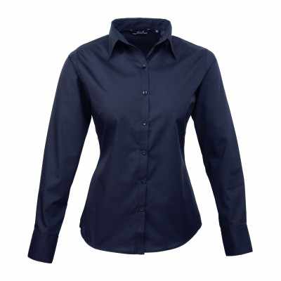 Camicetta da donna a maniche lunghe in popeline - cod. RWPR300 Camicetta da donna a maniche lunghe in popeline - cod. RWPR300