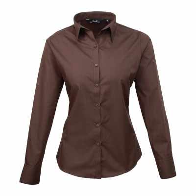 Camicetta da donna a maniche lunghe in popeline - cod. RWPR300 Camicetta da donna a maniche lunghe in popeline - cod. RWPR300