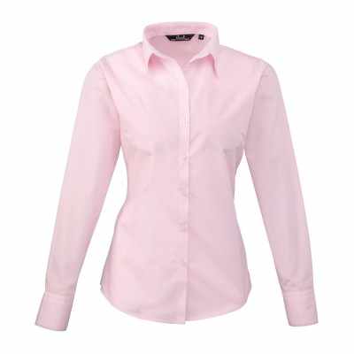 Camicetta da donna a maniche lunghe in popeline - cod. RWPR300 Camicetta da donna a maniche lunghe in popeline - cod. RWPR300