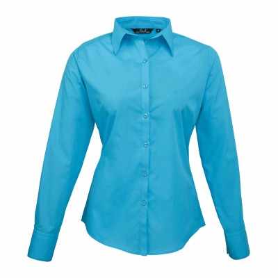 Camicetta da donna a maniche lunghe in popeline - cod. RWPR300 Camicetta da donna a maniche lunghe in popeline - cod. RWPR300