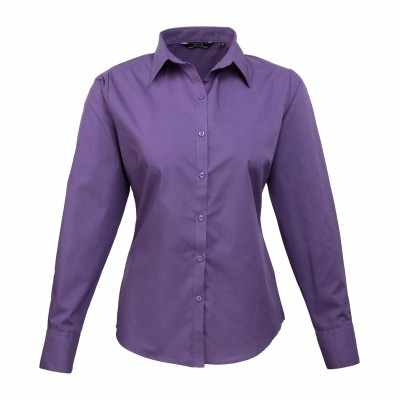 Camicetta da donna a maniche lunghe in popeline - cod. RWPR300 Camicetta da donna a maniche lunghe in popeline - cod. RWPR300