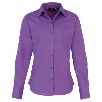 Camicetta da donna a maniche lunghe in popeline - cod. RWPR300 Camicetta da donna a maniche lunghe in popeline - cod. RWPR300