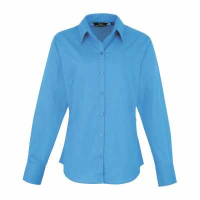 Camicetta da donna a maniche lunghe in popeline - cod. RWPR300 Camicetta da donna a maniche lunghe in popeline - cod. RWPR300