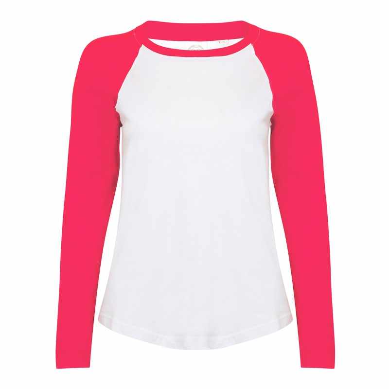 T-shirt da baseball a maniche lunghe da donna - cod. RWSK271