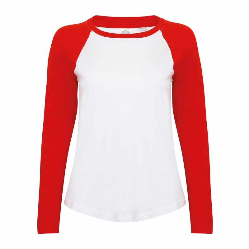 T-shirt da baseball a maniche lunghe da donna - cod. RWSK271